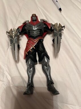 Armored Red and Silver Warrior Action Figure for Kids